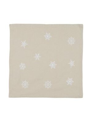 IB Laursen Serviette "Stillenat" / leinenfarbig- Schneeflocken