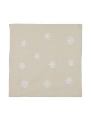 IB Laursen Serviette "Stillenat" / leinenfarbig- Schneeflocken