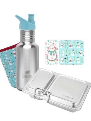 LunchBuddy Lunchbox + Flasche "Schneemann" / 5-teilig