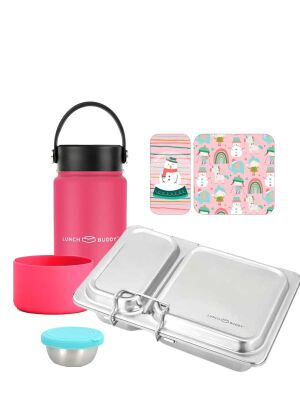 LunchBuddy Lunchbox + Flasche "Schneemann" /...