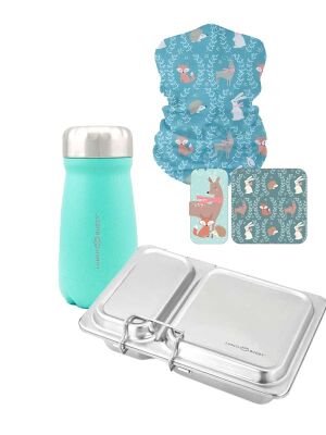 LunchBuddy Lunchbox + Flasche "Tiere im Winter" / 4-teilig