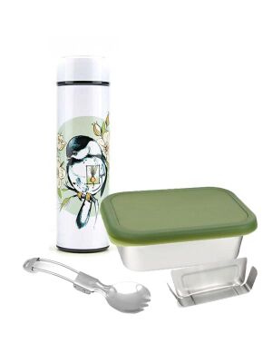 LunchBuddy Lunchbox & Flasche "Vogel" /...