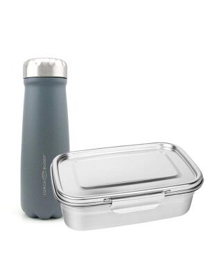LunchBuddy Lunchbox & Flasche "Wanderer" / Anthrazit