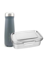 LunchBuddy Lunchbox & Flasche "Wanderer" / Anthrazit