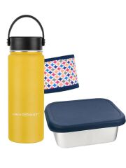 LunchBuddy Lunchbox & Isolierflasche / 4-teilig (blau)