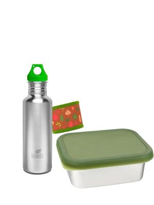 Kivanta Flasche (750 ml) mit Sleeve + LunchBox "Herbst" / 4-teilig