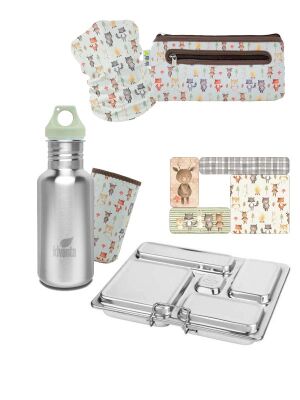 LunchBuddy Lunchbox “5 Stars” & Trinkflasche / 7-teilig - Forest Animals