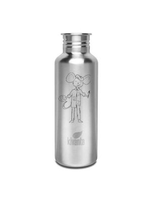 Kivanta 750 ml Edelstahlflasche "Maus" Edition (ohne Deckel) - Kunst