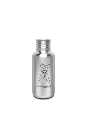 Kivanta 500 ml Edelstahl Trinkflasche (ohne Deckel) | Prinzessin Maus