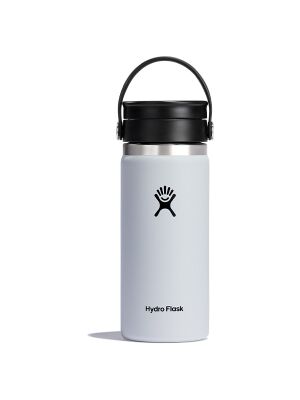 Hydro Flask 16 oz (473 ml) Coffee Wide Mouth mit Flex Sip Lid - White