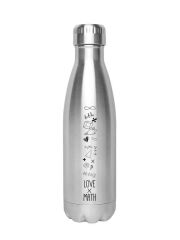 Kivanta 500 ml solierte Edelstahlflasche - LOVE MATH / Mathe