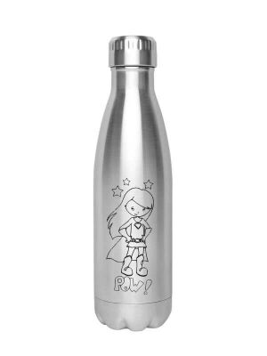 Kivanta 500 ml solierte Edelstahlflasche / Superheldin