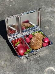 LunchBuddy Lunchbox Duo mit zwei F&auml;chern mit Gratiszugabe