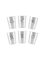 LunchBuddy Edelstahl Becher 300 ml 6er Set - Space 2