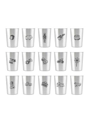 LunchBuddy Edelstahl Becher 300 ml 15er Set - Spielsachen 2