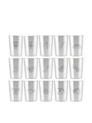 LunchBuddy Edelstahl Becher 300 ml 15er Set - Doodle 3