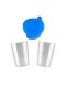 LunchBuddy Edelstahl Trinkbecher-Set mit Trinkverschluss / blau