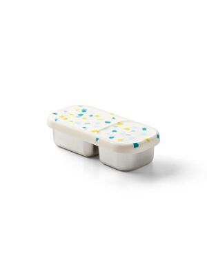 PlanetBox Edelstahl-Snackdose Day Tripper | White Sand Terrazzo