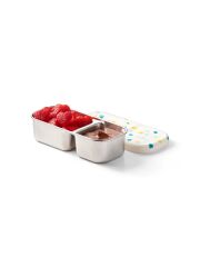 PlanetBox Edelstahl-Snackdose Day Tripper | White Sand Terrazzo