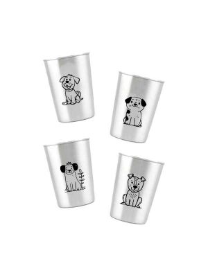 LunchBuddy Edelstahl Becher 300 ml 4er Set 1 - Hund