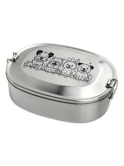 Kivanta Brotdose XL aus Edelstahl | Hunde + extra neutraler Deckel (personalisierbar)