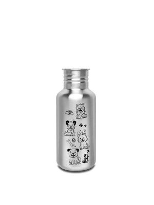Kivanta 500 ml Edelstahl Trinkflasche (ohne Deckel) | Hunde