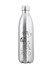 Kivanta 1000 ml isolierte Edelstahlflasche - Fußball (mit o. ohne Personalisierung)