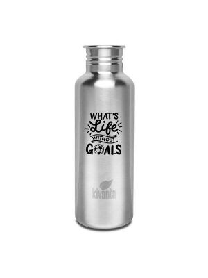 Kivanta 750 ml Edelstahl Trinkflasche (ohne Deckel) | Goals (Fußball)