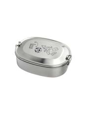 Kivanta Brotdose XL aus Edelstahl | Fußball + extra neutraler Deckel (personalisierbar)