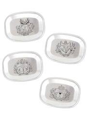 Edelstahl Deckel für Kivanta Lunchbox M 4er Set - LOVE WOOD (royal)