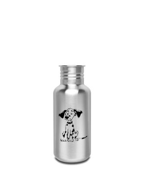 Kivanta 500 ml Edelstahl Trinkflasche (ohne Deckel) | Hund / Dalmatiner