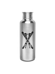 Kivanta 750 ml Edelstahl Trinkflasche (ohne Deckel) | Ski (2 Variationen)