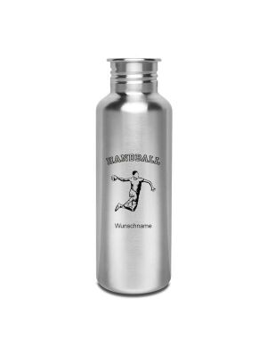 Kivanta 750 ml Edelstahlflasche (ohne Deckel) - Handball / mit Personalisierung