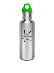 Kivanta 750 ml Trinkflasche inkl. Loop-Cap und Wunschgravur / Monogramm "Pur"