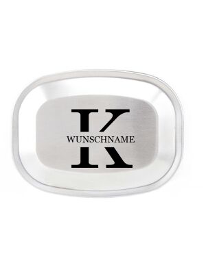 Edelstahl Deckel für Kivanta Lunchbox XL - Monogramm "Klassik"