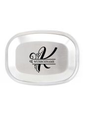 Edelstahl Deckel für Kivanta Lunchbox XL - Monogramm "Romantik"