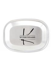 Edelstahl Deckel für Kivanta Lunchbox XL - Monogramm "Pur"