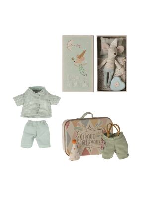 Maileg SPARPAKET "Kleine Zahnfee Maus" (blau) / 3-teilig