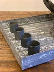 Weihnachtsdekoration &quot;Starter Paket II&quot; / Zink (8-teilig) mit magnetischen Kerzenhaltern