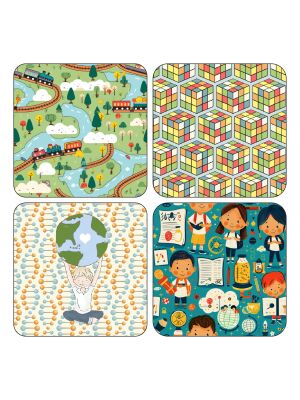 LunchBuddy Add-On Magnetset für LunchBuddy Duo & 5 Stars / 4teilig - bunt