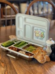 LunchBuddy Lunchbox &quot;Bento Five&quot; - Herzen (mit Personalisierung)