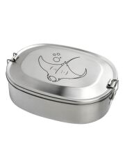 Kivanta Brotdose XL aus Edelstahl | Manta + extra neutraler Deckel (personalisierbar)