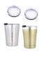 LunchBuddy Vorteils-Set: 2 x isolierter Kaffeebecher 250 ml / natur & gold