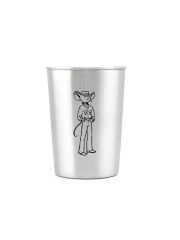 LunchBuddy Edelstahl Trinkbecher 300 ml | Cowboy / Cowgirl Maus