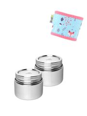 Kivanta Behälter - S / 2er Set mit Hülle zum Überstülpen (Pastel Fox)