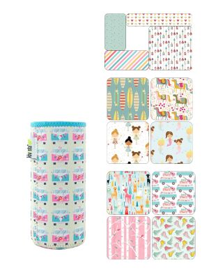 LunchBuddy Magnete "5 Stars"& Isolierhülle (750 ml) - Pastell  | Bus