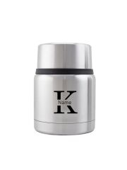 Kivanta Edelstahl Isolierbehälter 450 ml mit Becher | Monogramm "Klassik" (inkl. Personalisierung)
