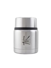 Kivanta Edelstahl Isolierbehälter 450 ml mit Becher | Monogramm "Pur" (inkl. Personalisierung)