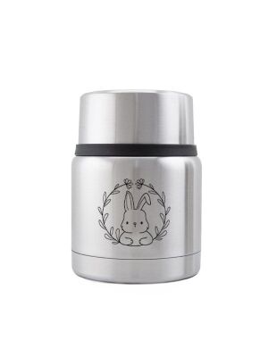 Kivanta Edelstahl Isolierbehälter 350 ml mit Becher - Hase