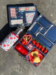 LunchBuddy Lunchbox "5 Stars" mit 5 Fächern - "Sterne" (mit Personalisierung)